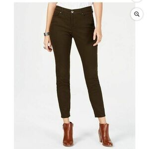 Style & Company, curvy skinny leg jeans, size 14. Dark green.